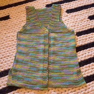 Vintage Knit Button Front Vest EUC